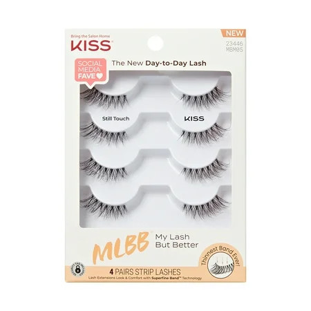 KISS My Lash But Better False Eyelashes Multipack Still Touch 4 Pair Strip Lashes | Walmart (US)