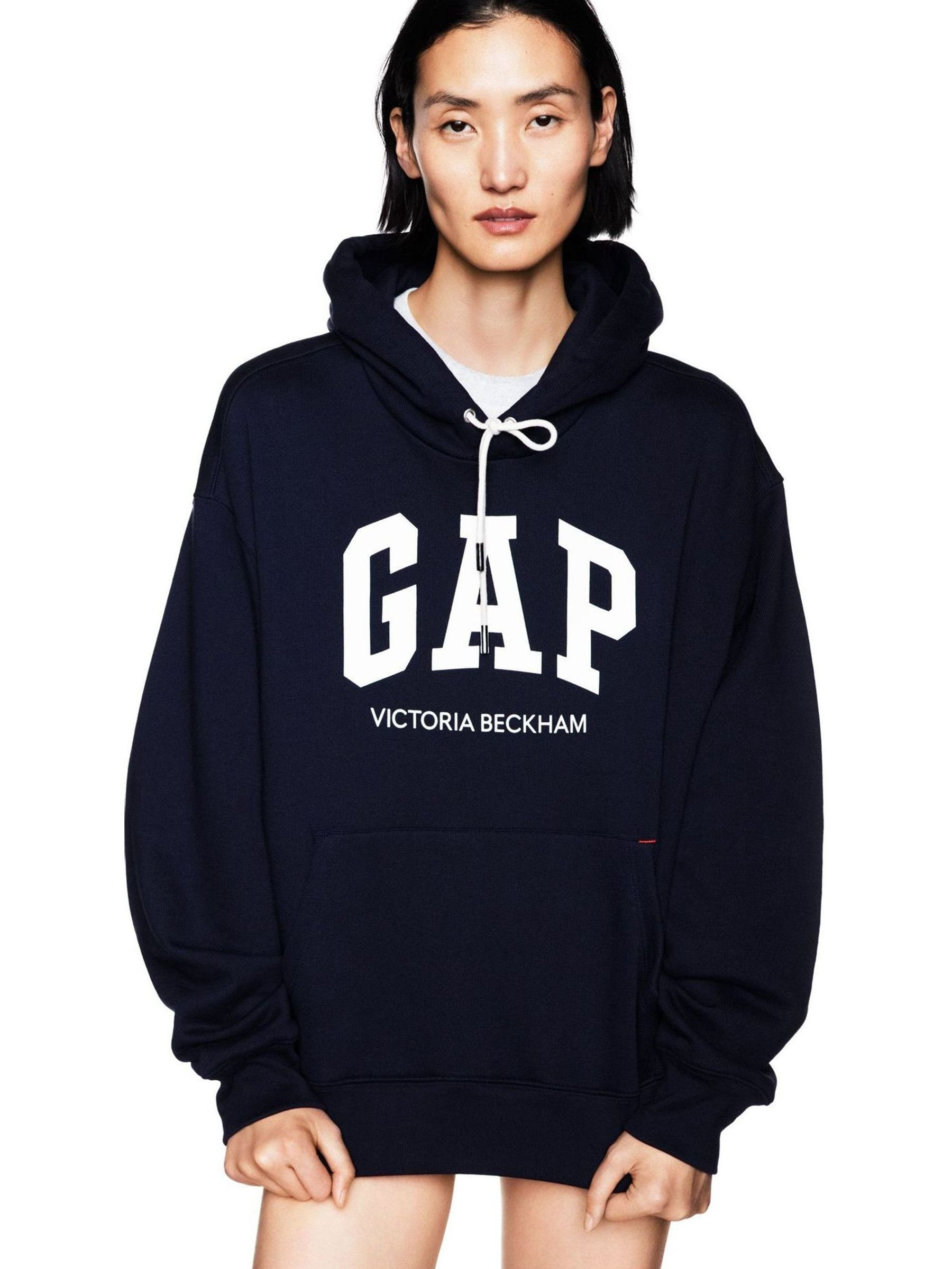 Gap x Victoria Beckham Navy Extra Heavyweight French Terry Hoodie | Gap | GAP UK