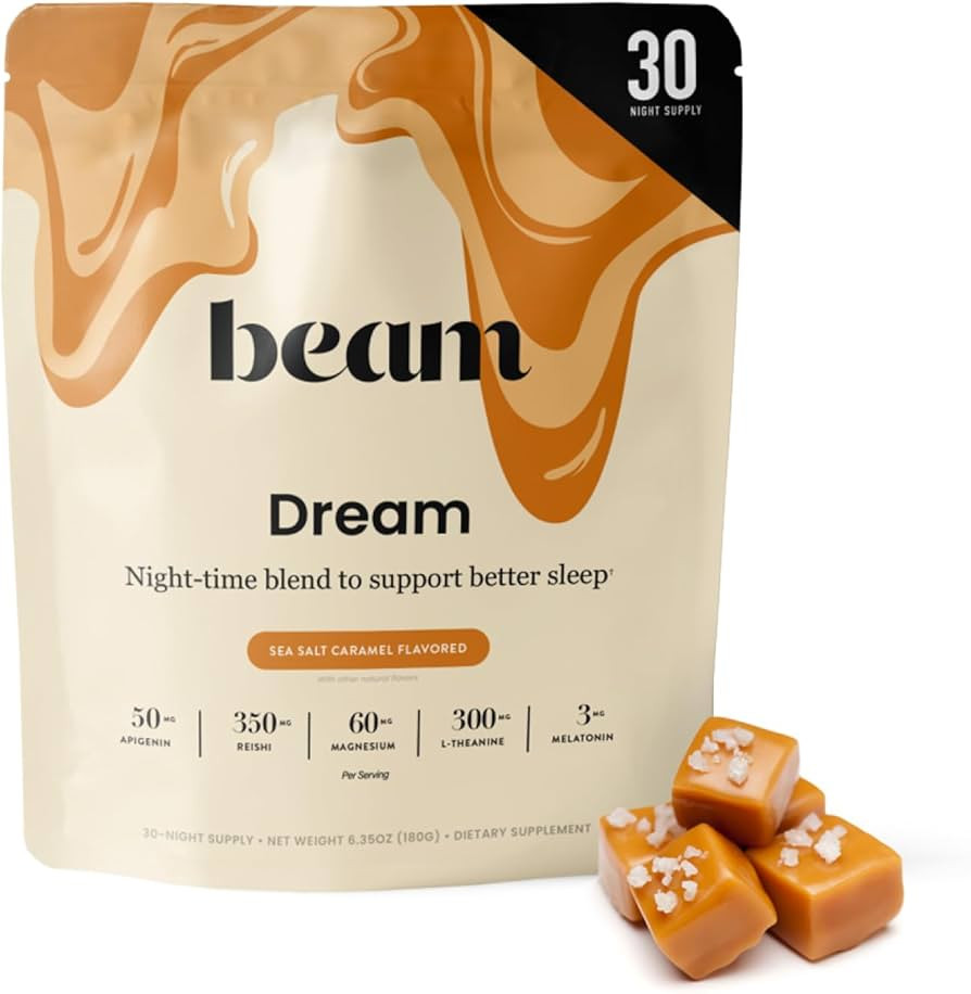 Beam Dream Sleep Powder, Sleep Aid, Sleep Aids For Adults, Contains Magnesium, Melatonin, L Thean... | Amazon (US)