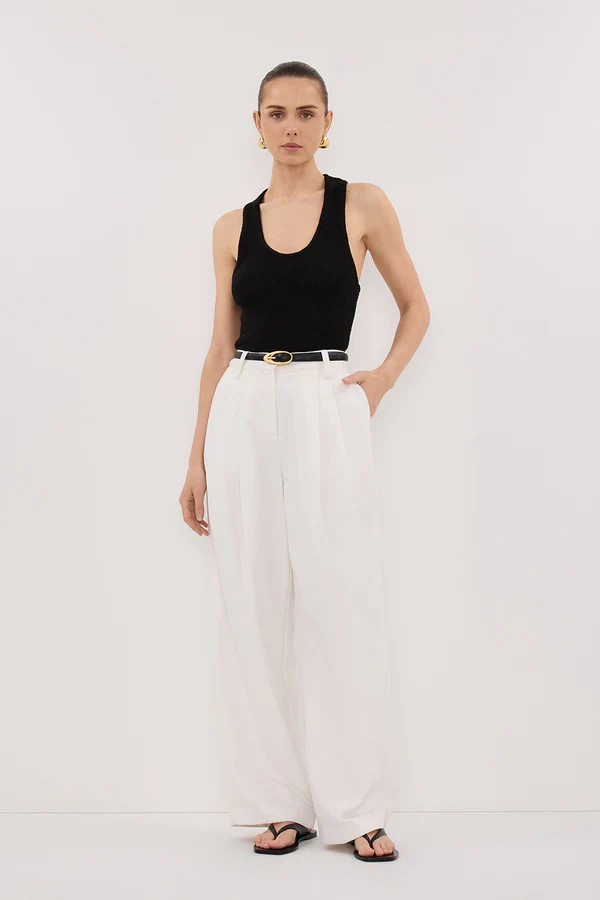 EDEN WHITE TAILORED PANT | DISSH
