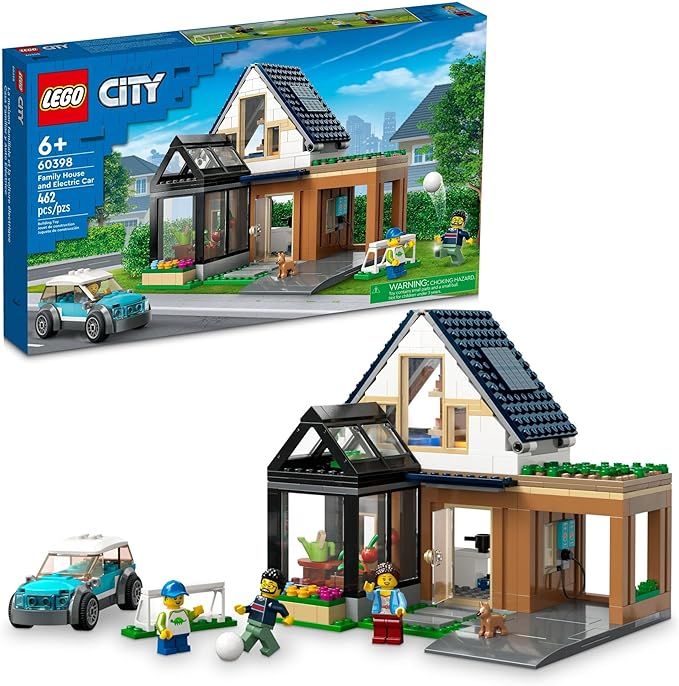 LEGO City Family House and Electric Car 60398 Building Toy Set, Includes a Kitchen, 2 Bedrooms, G... | Amazon (US)