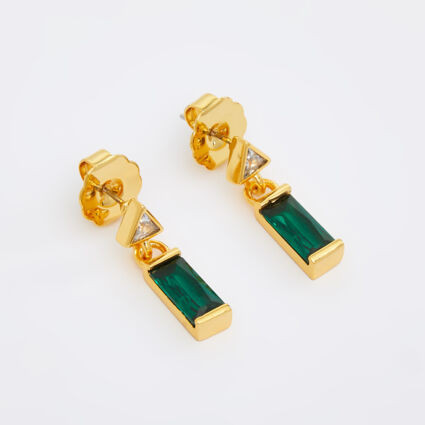 18ct Gold Plated Esmeralda Drop Earrings | TK Maxx