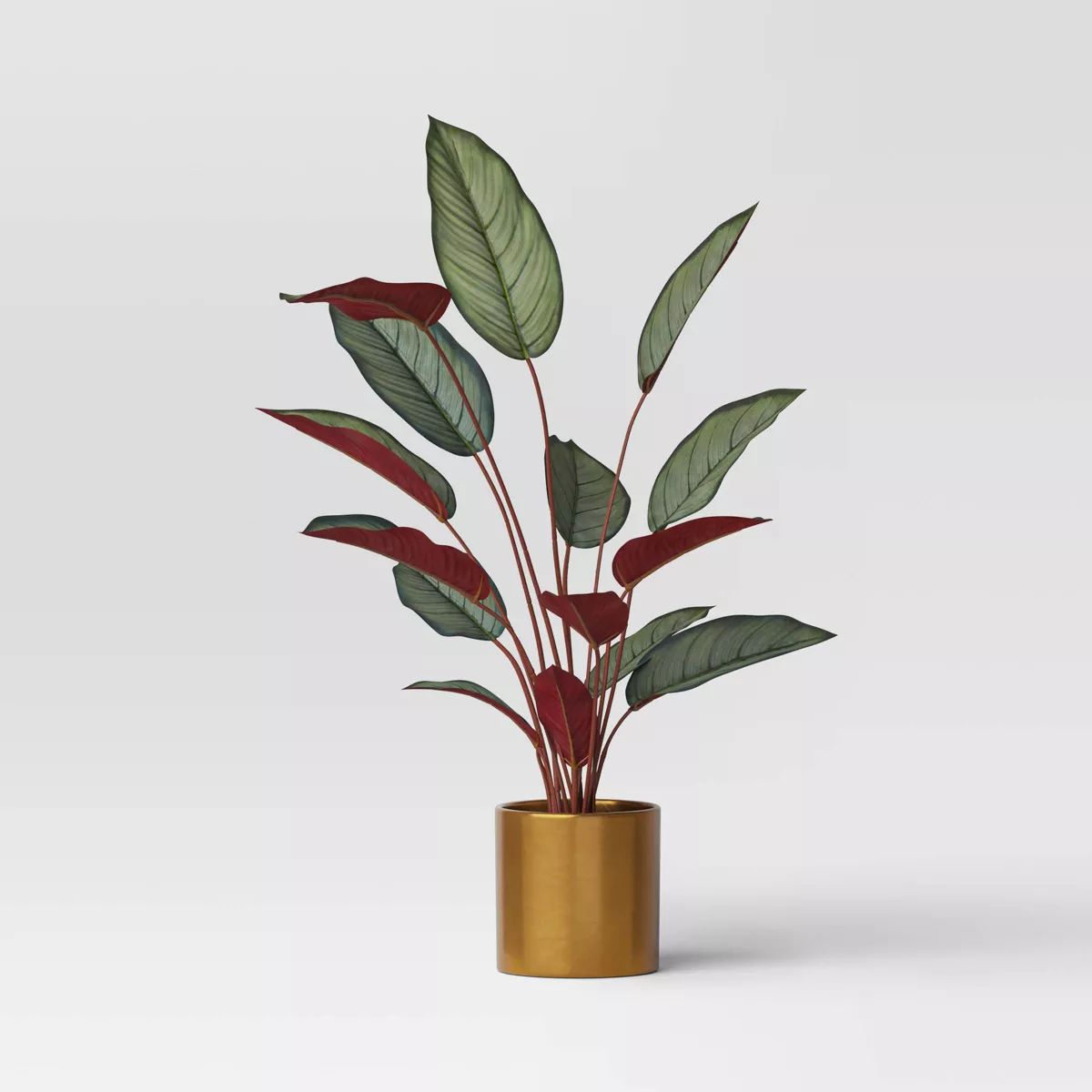 Artificial Evergreen Leaf in Gold Pot - Threshold™ | Target