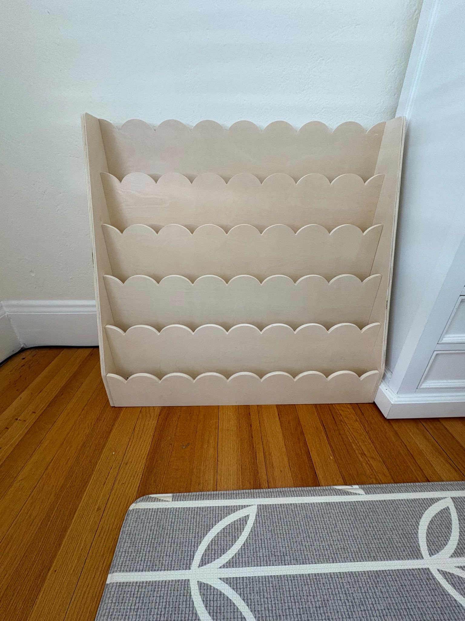 Pottery barn lookalike scallop bookcase! Can’t wait to paint it white! 

#LTKKids #LTKHome #LTKBaby