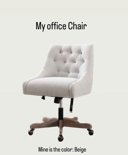 My office chair

I have the color beige
Wood look base with rolling wheels 
Adjustable seat height 

And it’s on sale- $50 off today!

#LTKFind #LTKhome #LTKstyletip