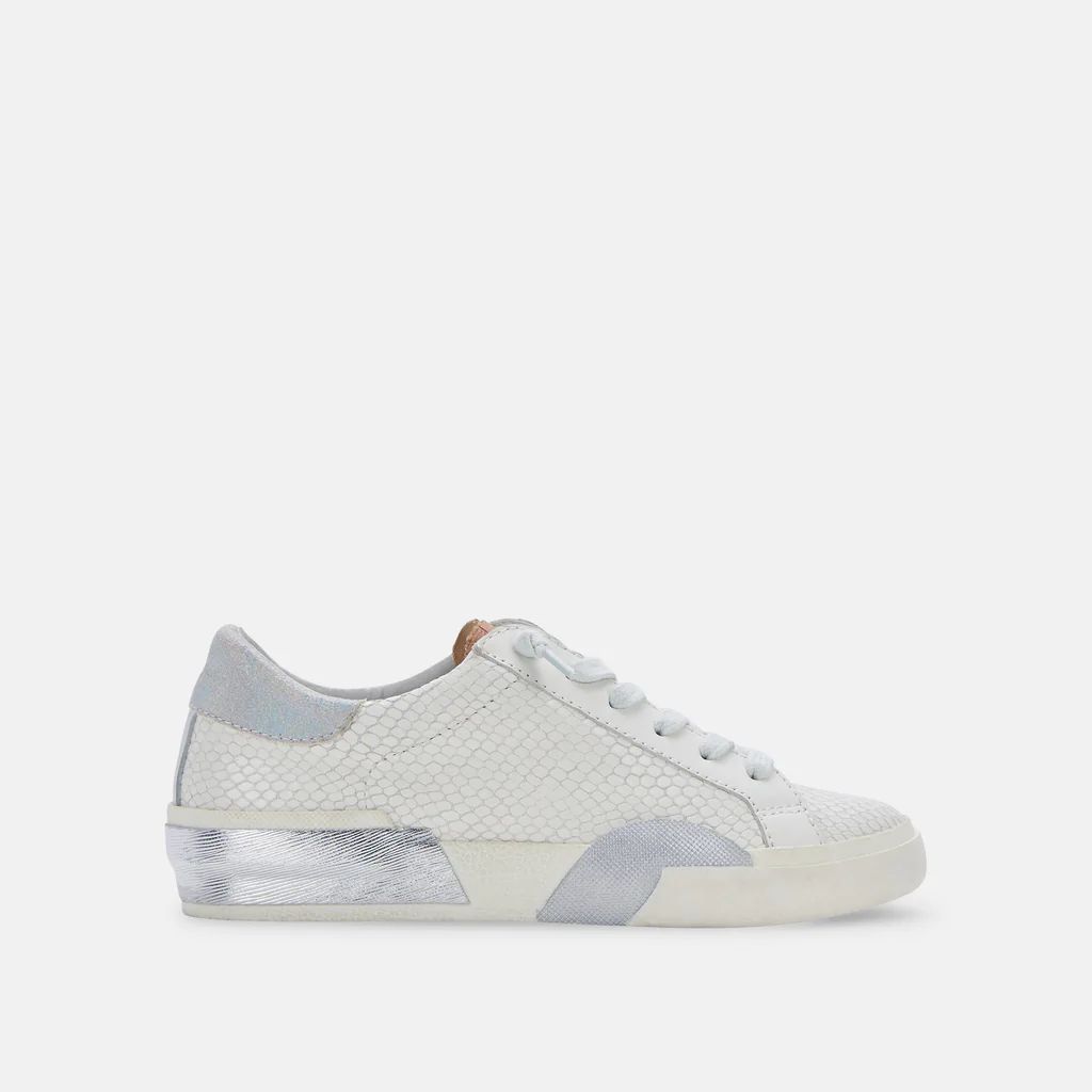 ZINA SNEAKERS WHITE NATURAL LEATHER | DolceVita.com