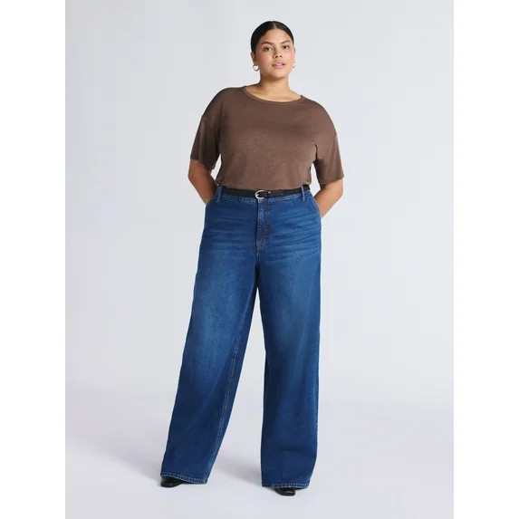 Sofia by Sofia Vergara Women's Diana Relaxed High Rise Straight Jeans, 30", 32.5" and 34" Inseams... | Walmart (US)