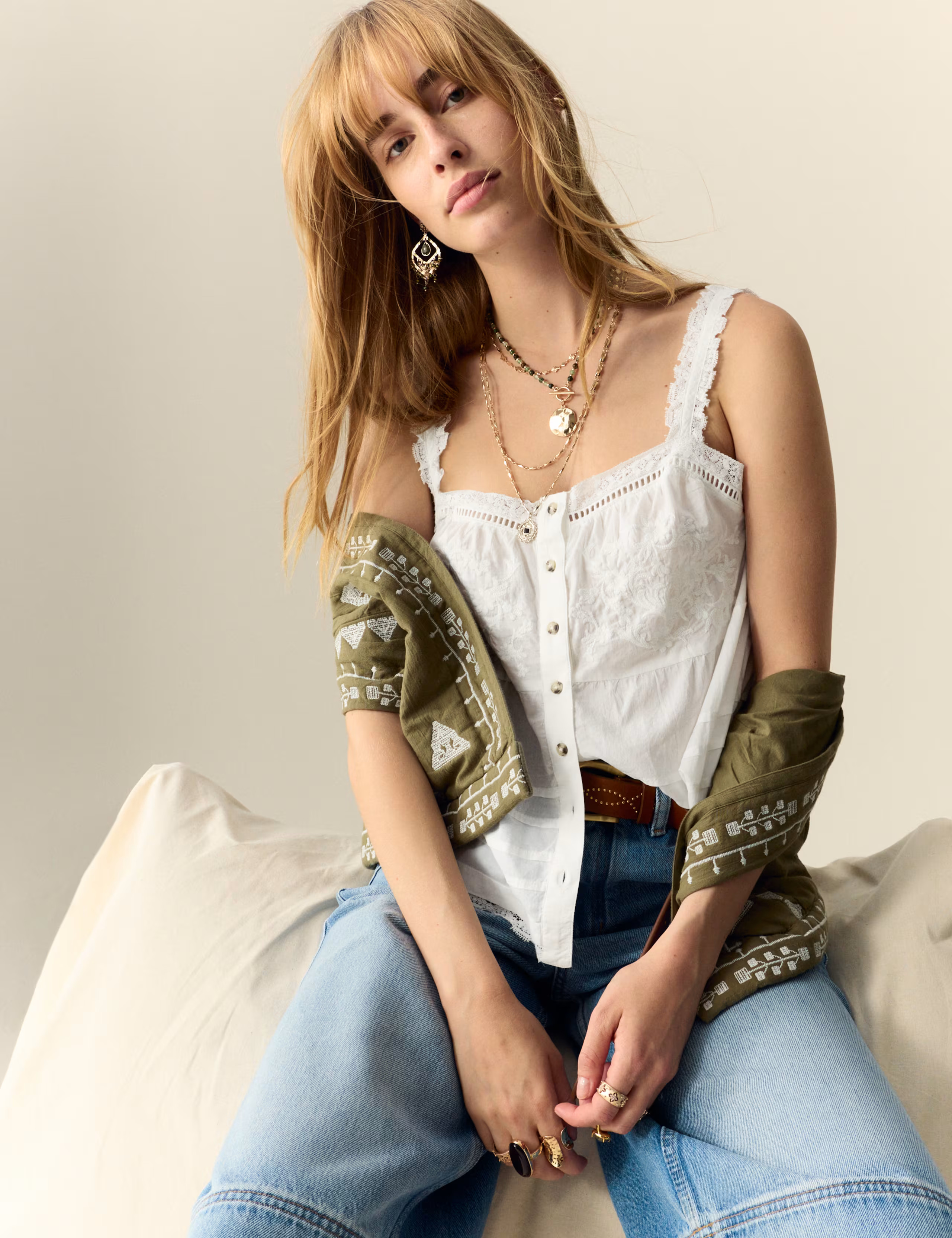 Pure Cotton Embroidered Cami Top | Marks & Spencer (UK)