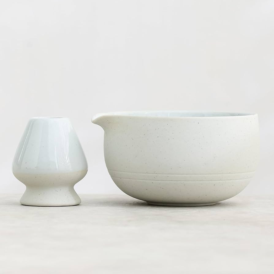 Matcha Set, Japanese Tea Set Includes Matcha Bowl with Spout, Matcha Whisk Holder (chasen), 15.2 ... | Amazon (US)
