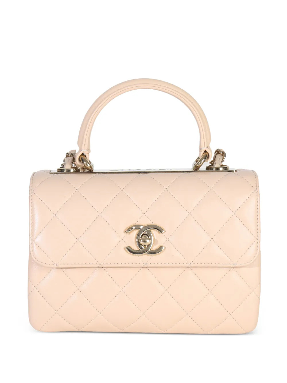 CHANEL Pre-Owned 2021-2025 25 Small Trendy Flap Quilted Handle Shoulder Bag | Nude | FARFETCH | Farfetch Global