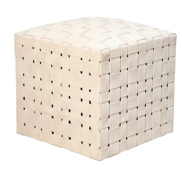 19'' Wide Genuine Leather Square Cube Ottoman | Wayfair North America