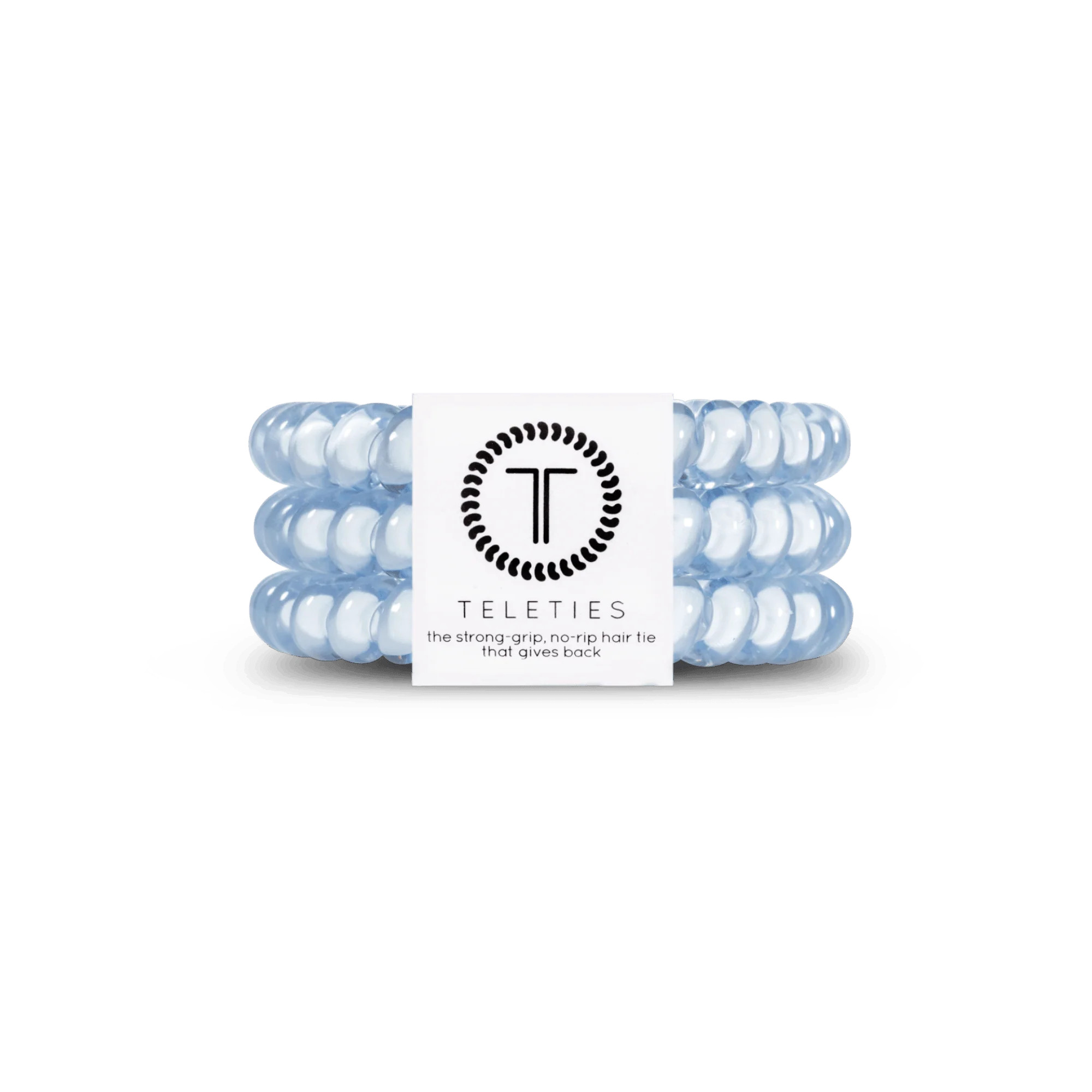 TELETIES Small Hair Ties, Washed Denim | TELETIES