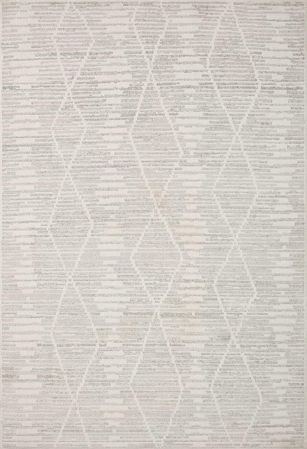 Loloi II Kamala Collection KAM-02 Ivory/Silver 5'-3" x 7'-9" Area Rug | Amazon (US)