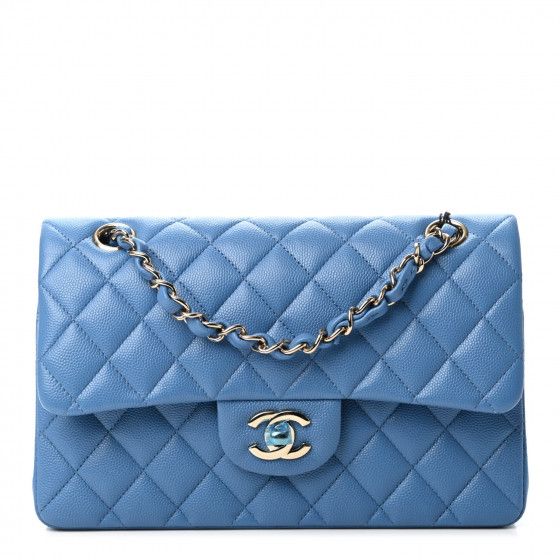 CHANEL

Caviar Quilted Small Double Flap Blue | Fashionphile