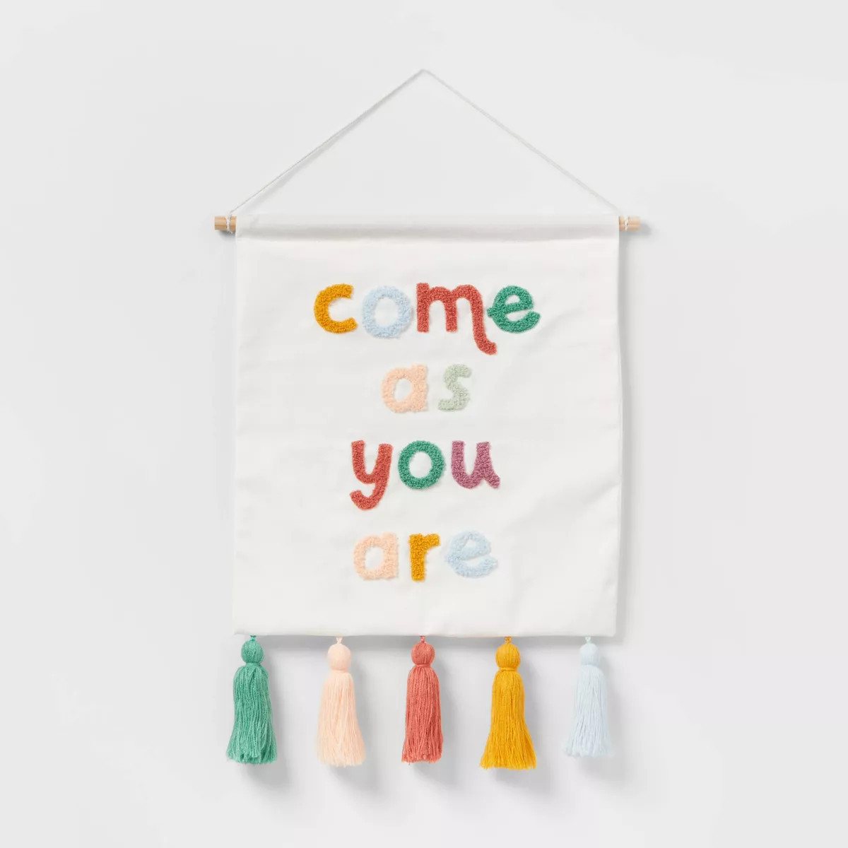 10oz 'Come as you are' Kids' Wall Decor with Tassels - Pillowfort™ | Target