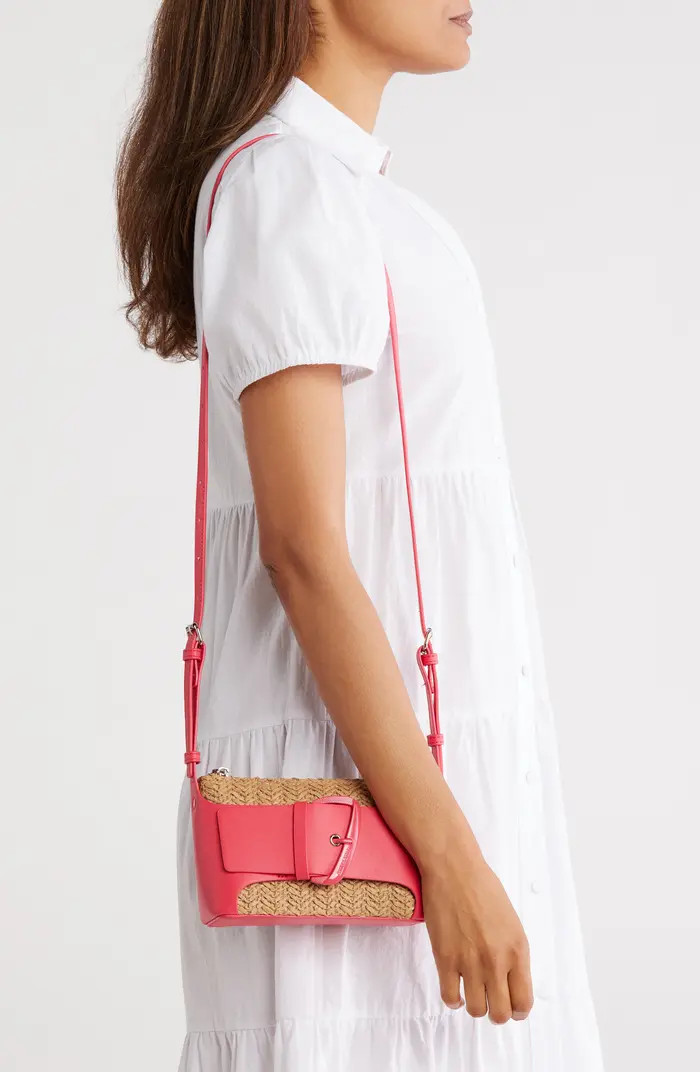 Steve Madden Sami Buckle Raffia Croddbody Bag | Nordstromrack | Nordstrom Rack