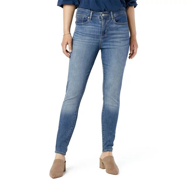 Signature by Levi Strauss & Co. Women's Mid Rise Skinny Jeans - Walmart.com | Walmart (US)