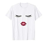 Eyelash Lips Lipstick Lash T-Shirt | Amazon (US)