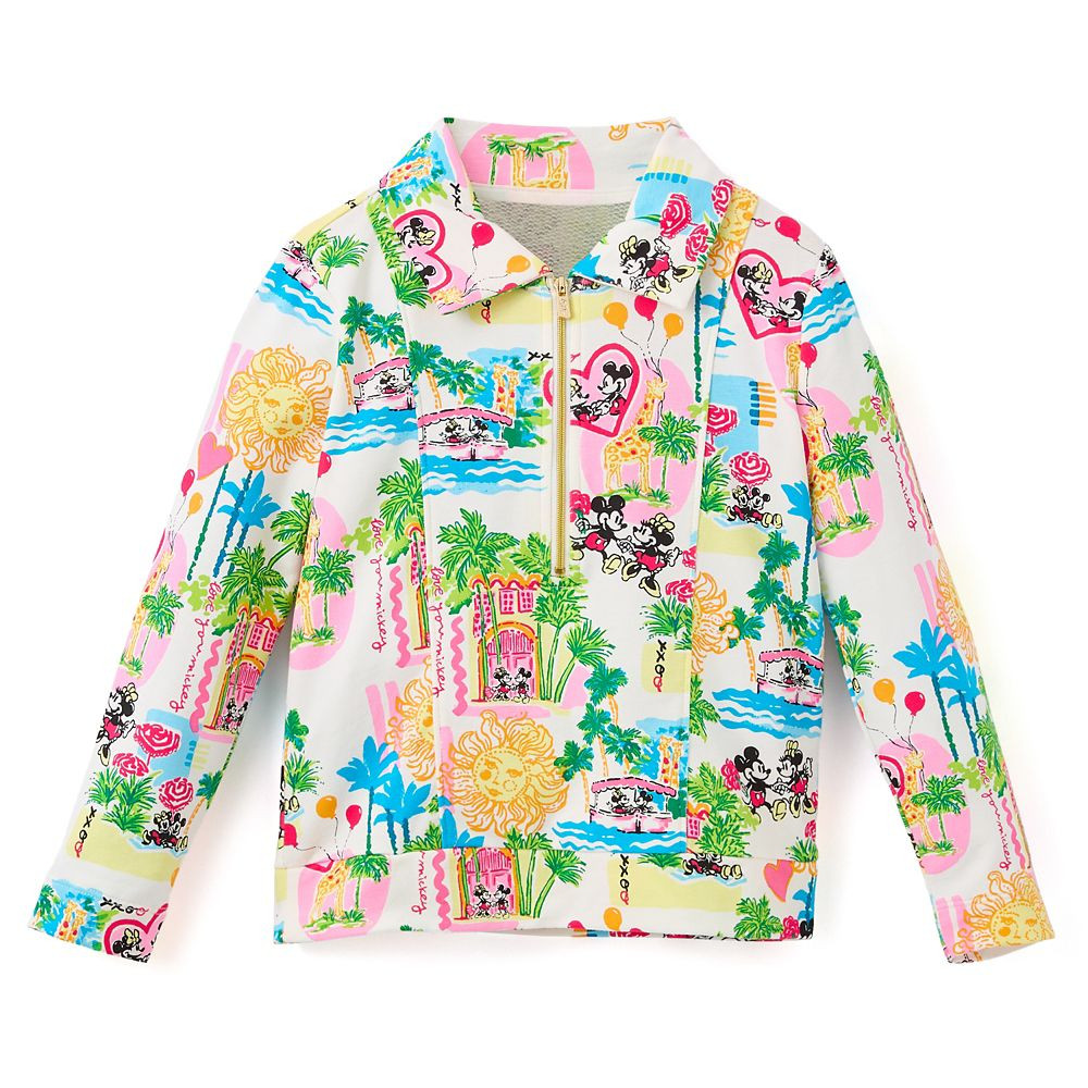 Mickey and Minnie Mouse Eleni Half-Zip Pullover for Kids by Lilly Pulitzer – Disney Parks | Disney Store