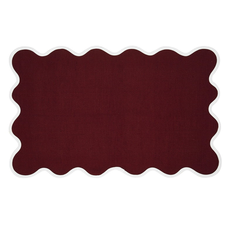 My Texas House Red Scallop Indoor/Outdoor Layering Rug, 24" x 38" | Walmart (US)