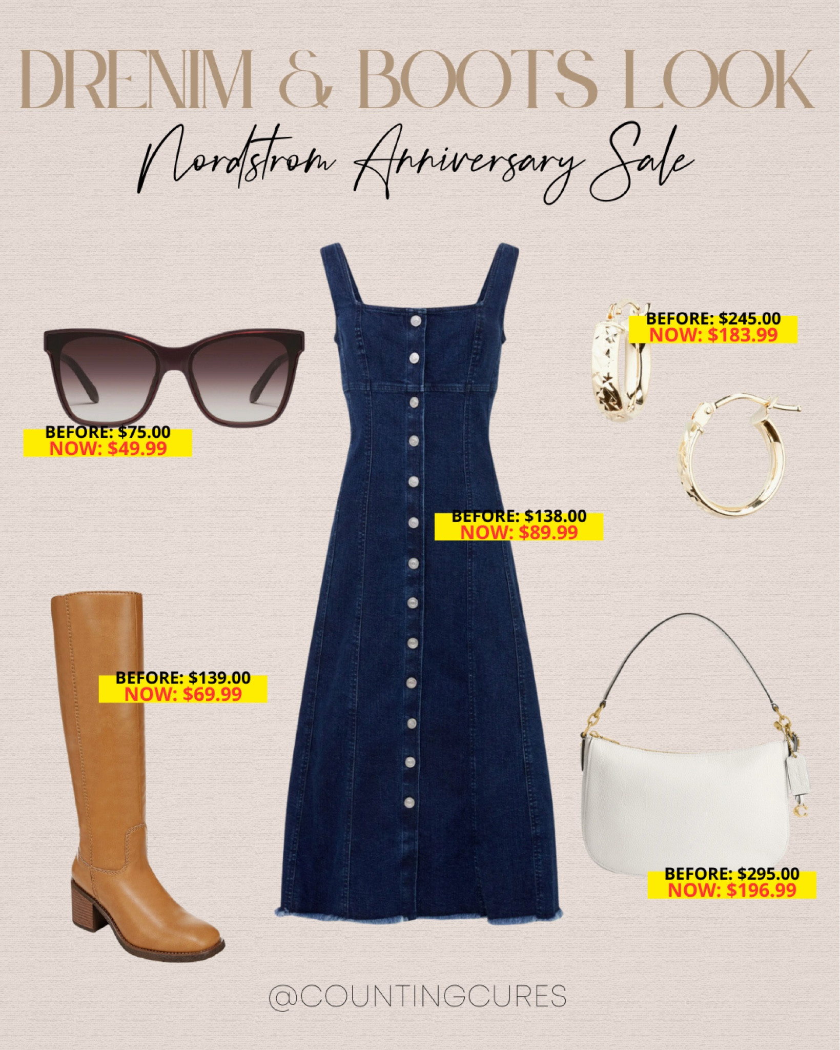 Score a chic denim dress and knee-high boots from the Nordstrom Anniversary Sale! Perfect for transitioning between seasons in style.
#fashiondeal #trendylook #outfitidea #onsalenow

#LTKxNSale #LTKSaleAlert #LTKStyleTip