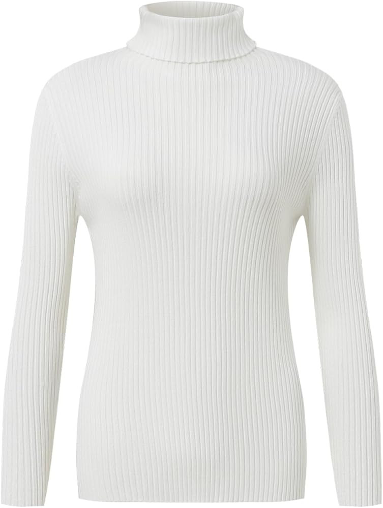 Women's Turtleneck Sweater Knitted Warm Fitted Long Sleeve Solid Pullover Tops | Amazon (US)
