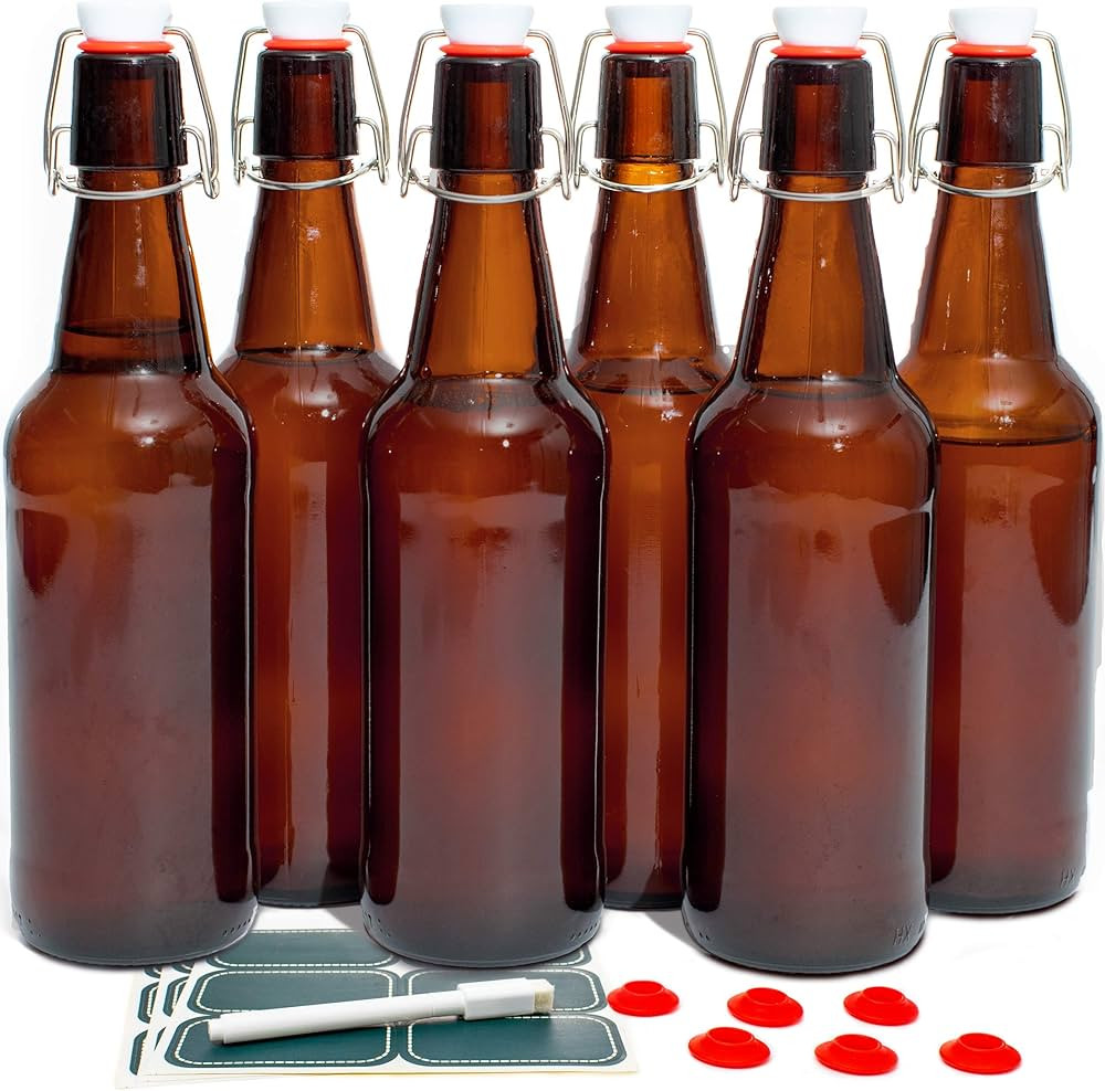 Otis Classic Swing Lid Glass Bottles with Lids Flip Stoppers for Second Fermentation Kombucha Wat... | Amazon (US)