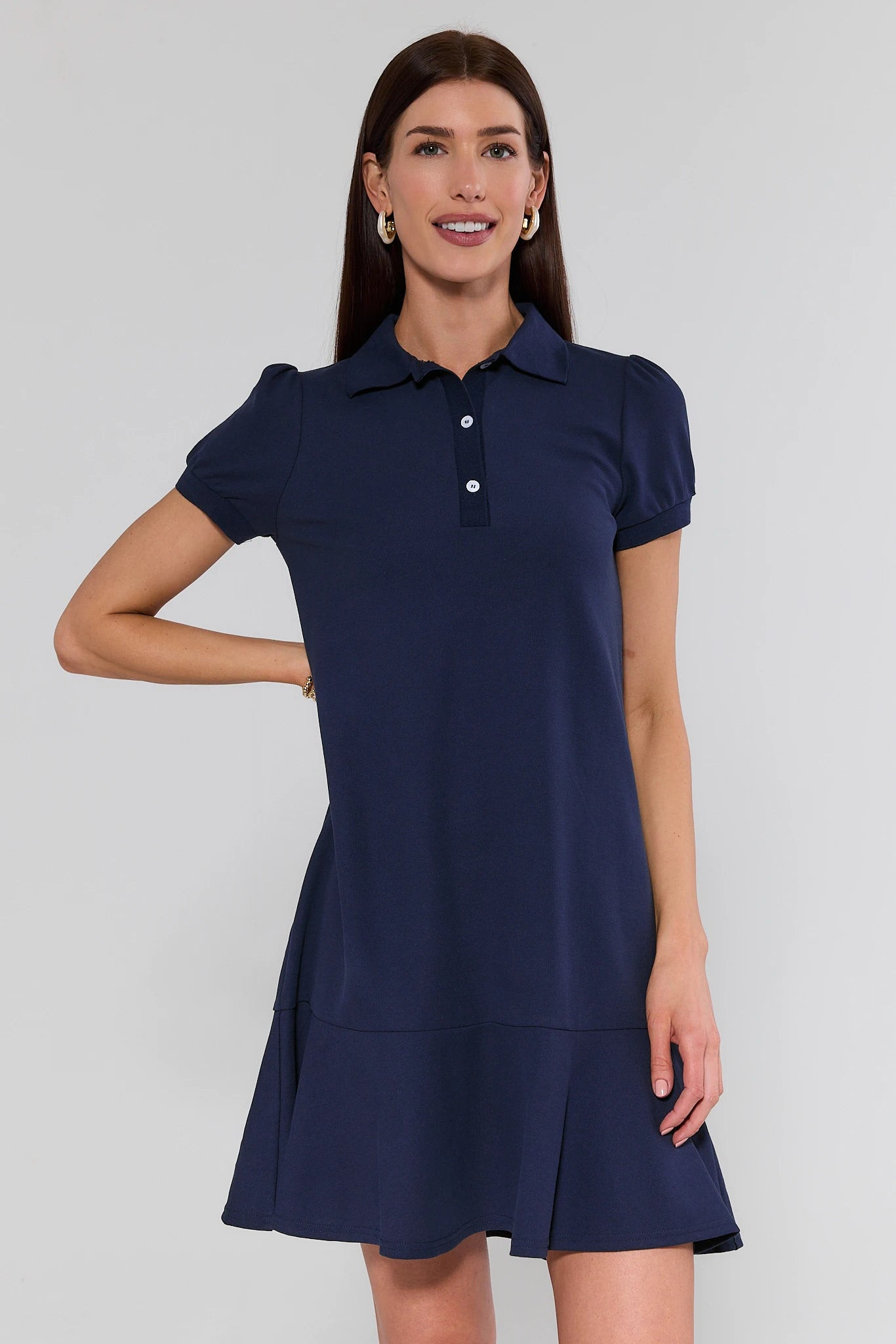 Emerson Navy Drop Waist Dress | Avara