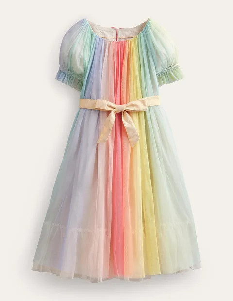 Rainbow Tulle Dress - Multi Stripe | Boden (UK & IE)