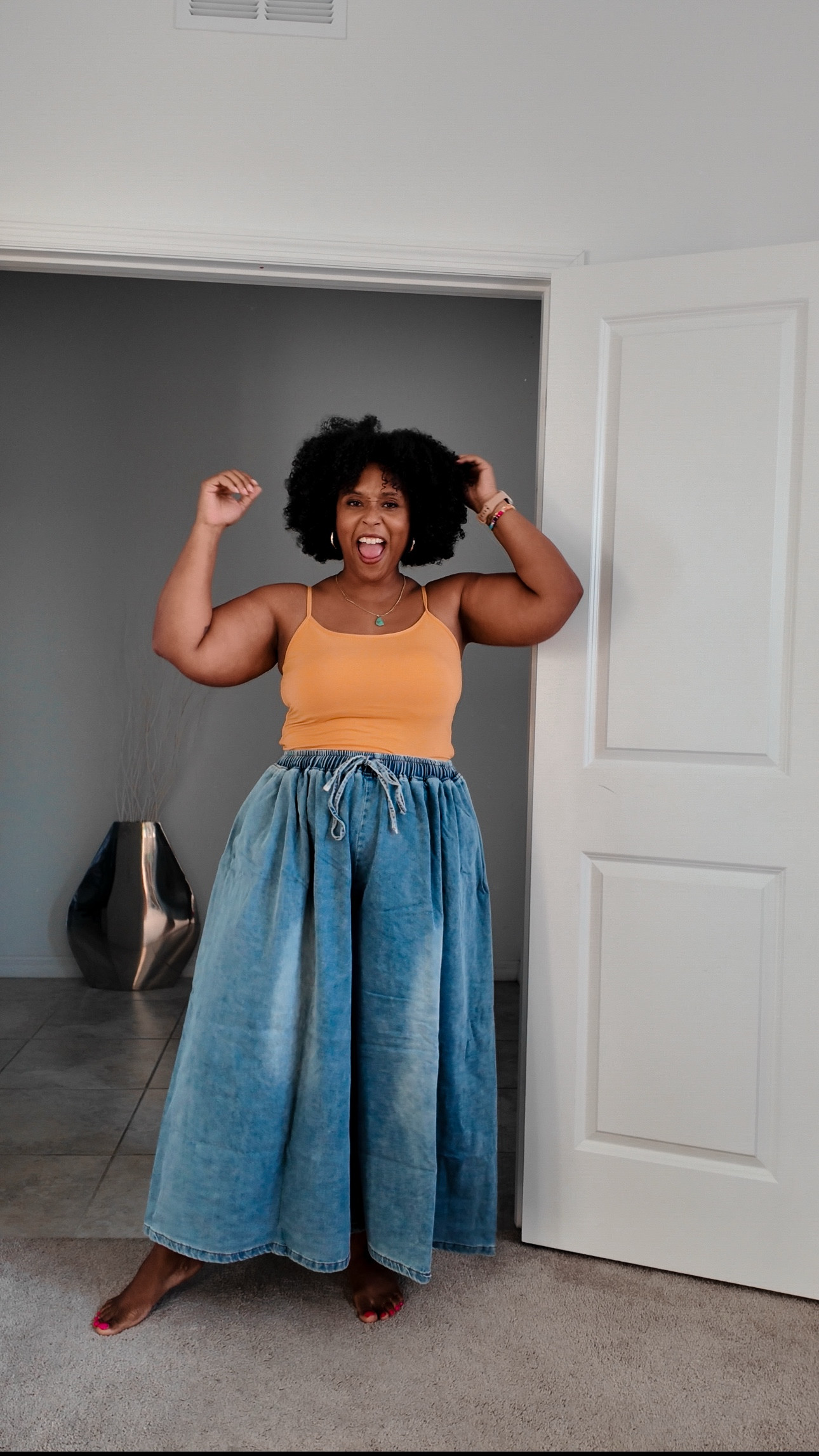 Wide leg baggy denim heaven just in time for spring. Wearing a size Large (typically a 16)

#LTKFindsUnder50 #LTKFestival