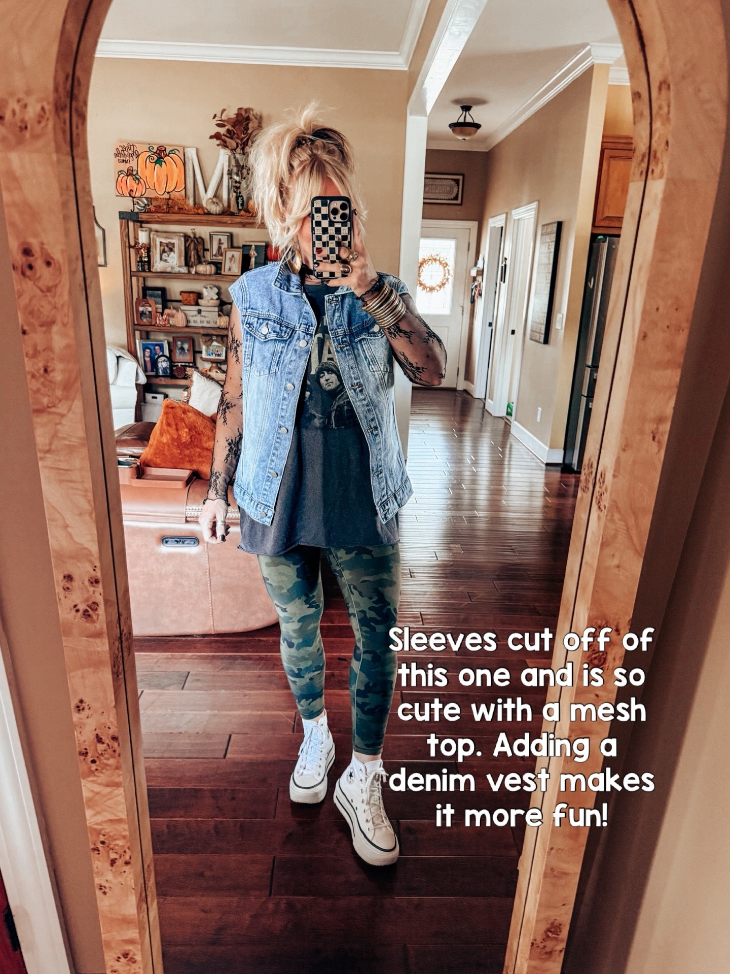 Love this layered look! My tee is from Sam’s and a size Xl. My denim vest and mesh top is a size medium. These leggings are so good and a size medium too. 


#LTKOver40 #LTKStyleTip #LTKFindsUnder50