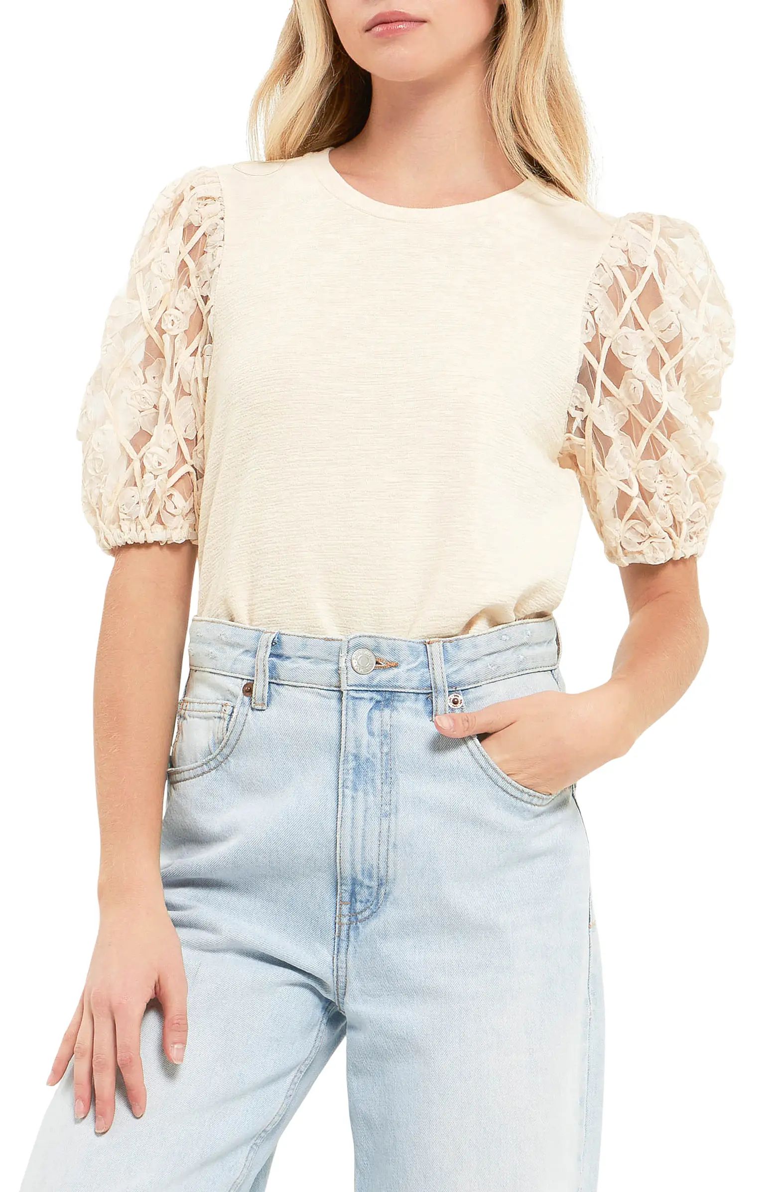 Mixed Media Blouse | Nordstrom