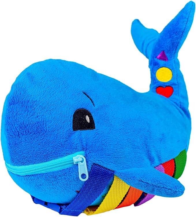 Buckle Toys Blu Whale Stuffed Animal Montessori Toys for Toddlers 1-3, Learning Activity Toy & Se... | Amazon (US)