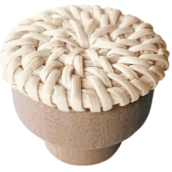JAYZUUM 8pc Boho Rattan Dresser Knobs, Handmade Wicker Woven, Wood Knobs for Home Decor Boho Furn... | Amazon (US)