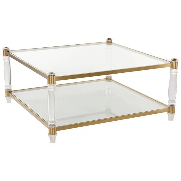 Safavieh Couture High Line Collection Isabelle Bronze Brass Acrylic Coffee Table | Bed Bath & Beyond