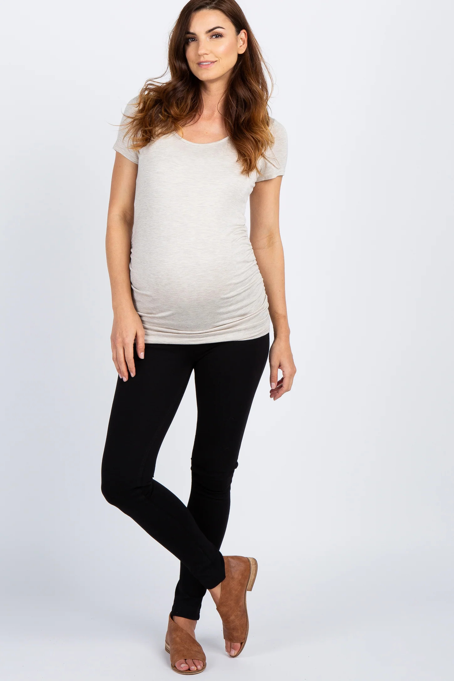 PinkBlush Black Solid Basic Maternity Jeggings | PinkBlush Maternity