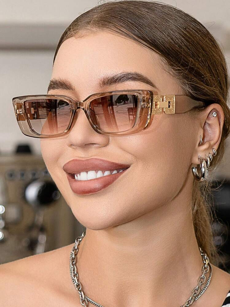 Retro Rectangle Frame Plastic Sunglasses Fashionable Classic Design Outdoor Travel Beach Vacation UV Protection Eyewear Decor Beach Accessories For Women Sun Glasses Sunglasses Shades Basics And Suit For Sweater Jeans Sweatpants Hoodie Jackets Dress And Long Sleeve Shirt Fashionable Shade Elegant Outfit Family Outings Travel Vacation Holiday For Summer Beach Vacation,Outdoor,Travel | SHEIN