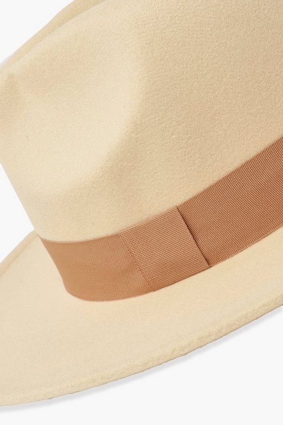 Tonal Trim Fedora | Boohoo.com (US & CA)