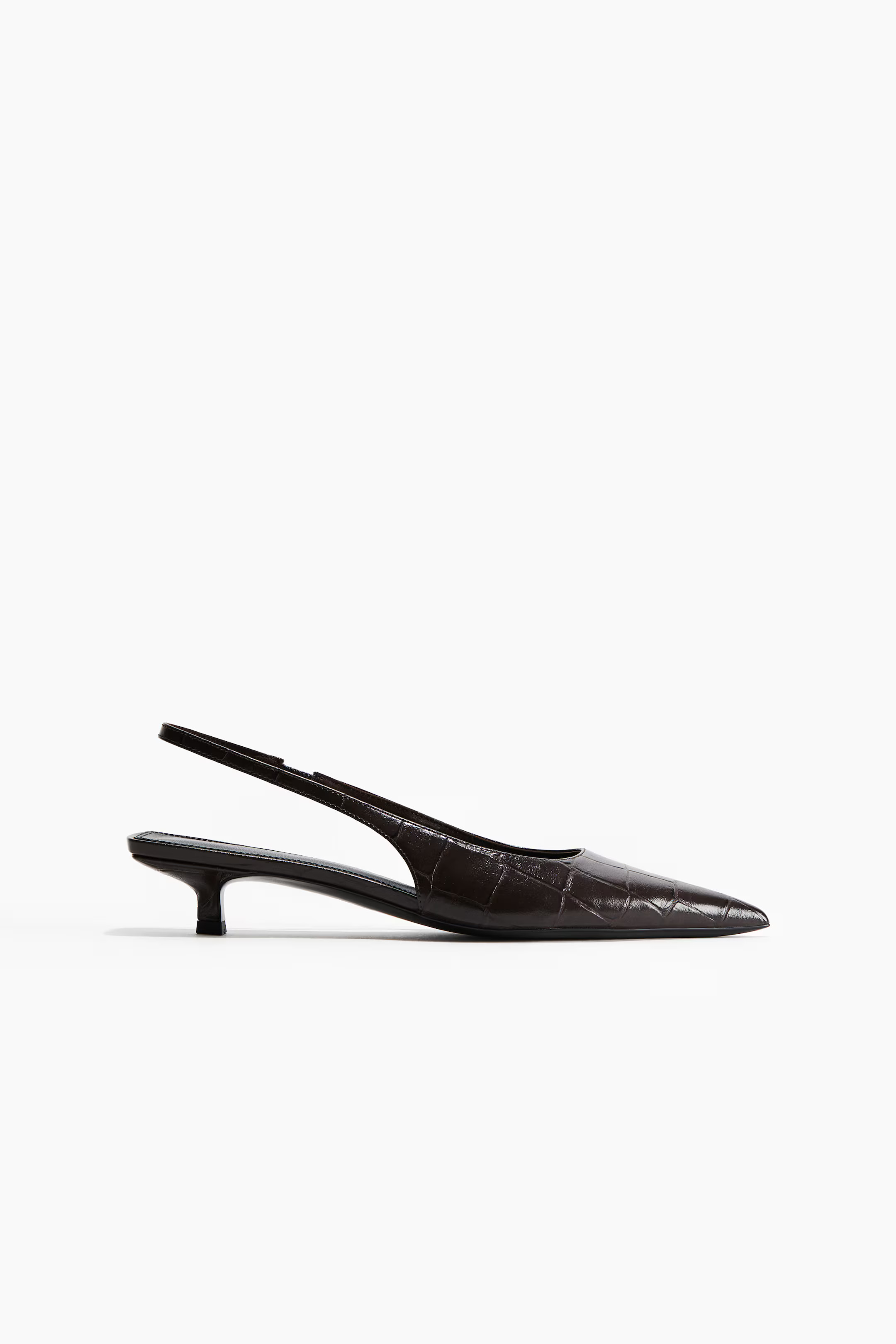 Kitten-heeled pointed slingbacks | H&M (UK, MY, IN, SG, PH, TW, HK)