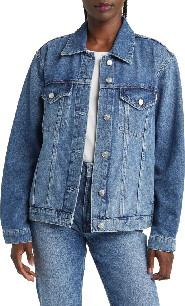 Grove Boyfriend Trucker Denim Jacket | Nordstrom