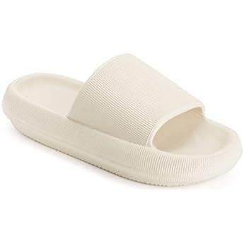 welltree Slides for Women Men Pillow Slippers Non-Slip Bathroom Shower Sandals Soft Thick Sole In... | Amazon (US)