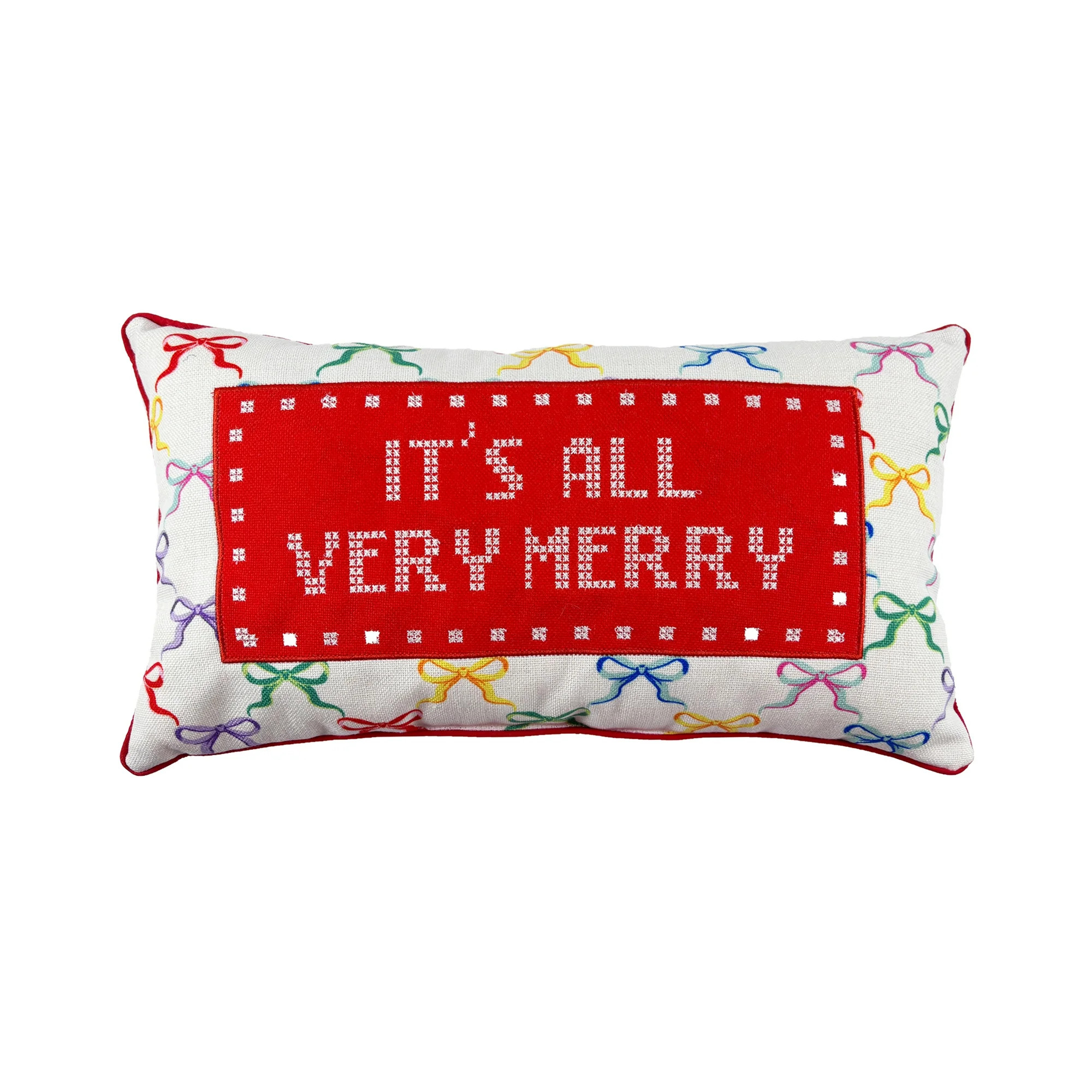 Colored Bows Lumbar Pillow,Width is 18inch,Height is 10inch,by Holiday Time | Walmart (US)