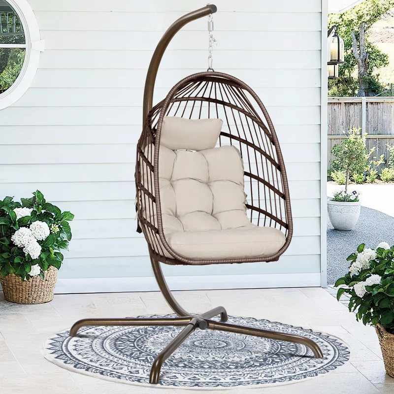 Dakota Fields Chingford Outdoor/Indoor Swing Egg Chair with Stand & Reviews | Wayfair | Wayfair North America