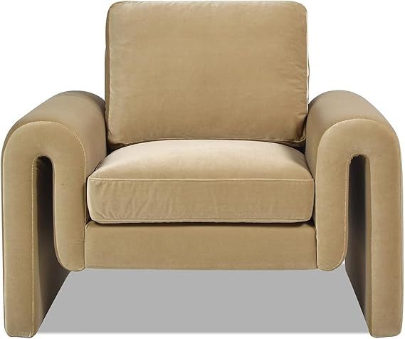 Jennifer Taylor Home Mason 40" Fully Upholstered Large Arched Living Room Arm Chair, Camel Brown ... | Amazon (US)