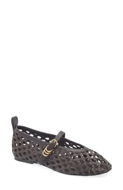 rag & bone Spire Woven Mary Jane Flat in Dark Espresso Woven at Nordstrom, Size 8.5Us | Nordstrom