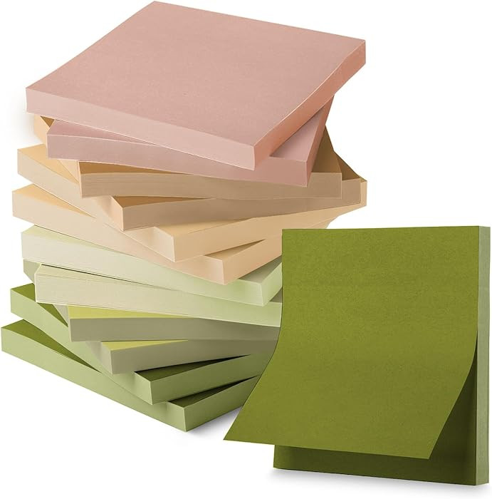 Mr. Pen- Sticky Notes, 3”x3”, 12 Pads, 600 Sheets, Dark and Earthy Colors, Sticky Notes Bulk,... | Amazon (US)