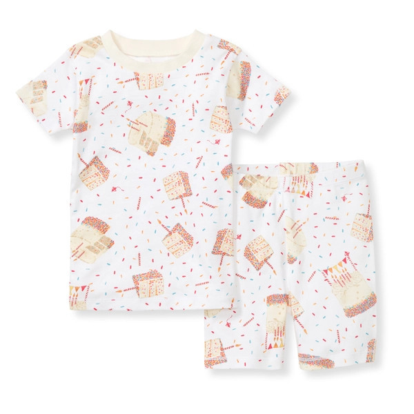 Birthday Cake Organic Cotton Short Sleeve Pajamas | Burts Bees Baby