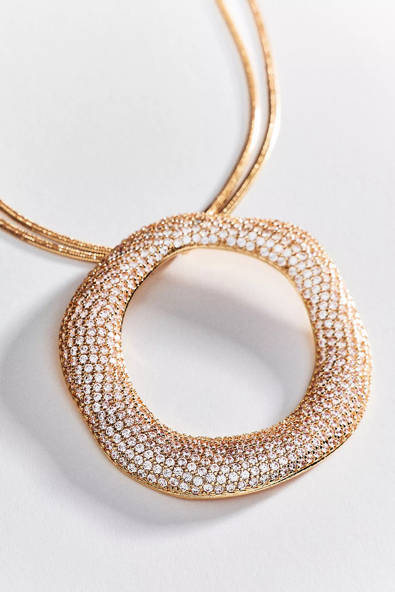 Ettika Open Circle Pavé Necklace | Anthropologie (US)