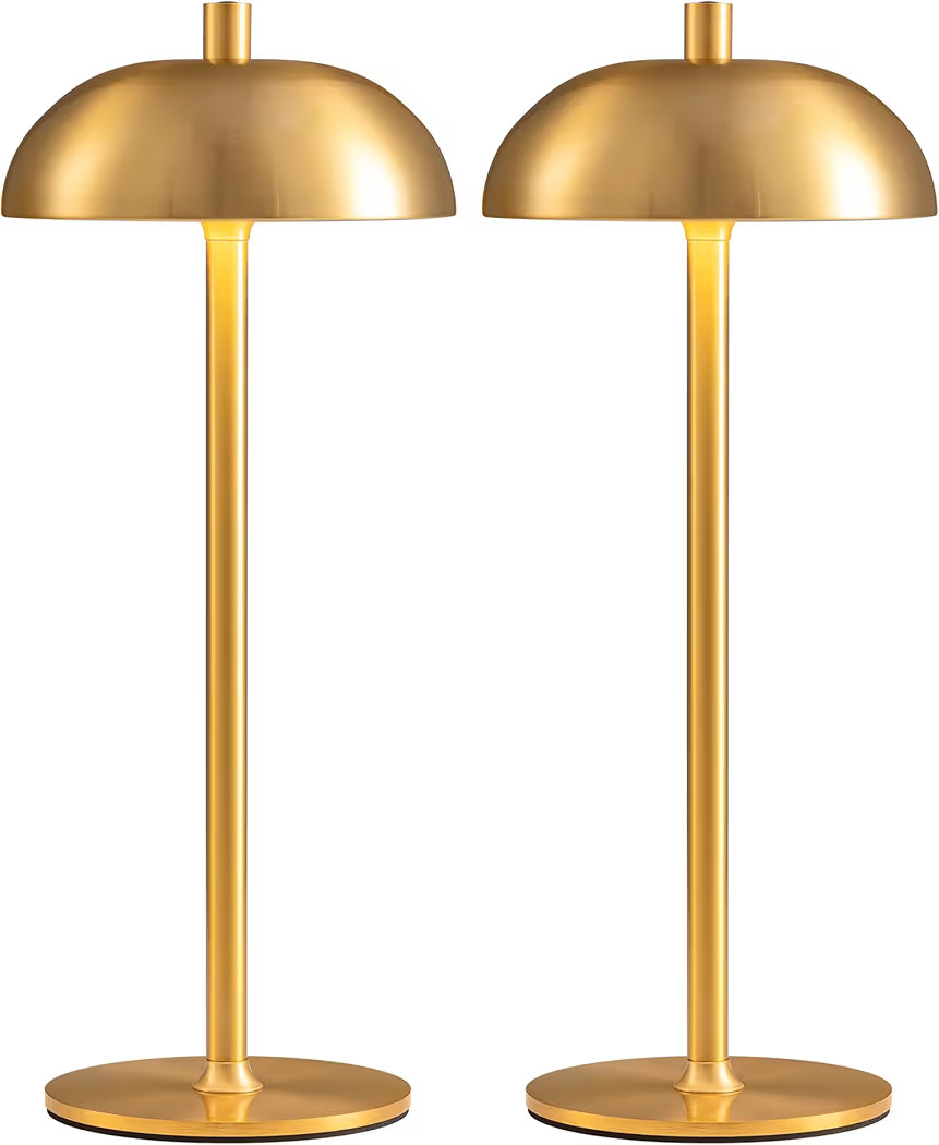 Cordless LED 12" Small Table Lamps Set of 2, Modern Portable Desk Lamp, 3 Color Dimming Rechargea... | Amazon (US)