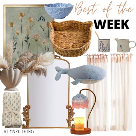 Best of the Week - the most clicked items of last week 

Home decor, home decorations, home styling, home design, botanical wall art, green wall art, sage wall art, floral wall art, gold framed wall art, framed wall art, shell vase, beige vase, H&M home, pretty linen napkins, spring napkins, Anthropologie mirror dupe, gold floor mirror, pastel candle warmer, tulip candle warmer, flower candle warmer, Amazon finds, Amazon home, Amazon decor, Amazon favorites, blue whale throw pillow, bow curtains, pink curtains, botanical sugar and milk bowls, cat basket, cat home decor, blue hydrangea bowl 

#LTKhome